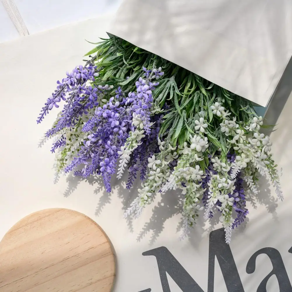 Unique Floral Arrangement Faux Flower Artistic Fake Lavender Gardening Pretty Artificial Lavender Party Decor