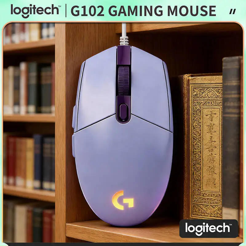 

Logitech G102 Gaming Mouse, HERO Sensor Technology, 16.8M RGB Colors, 6 Keys, Lightweight for Comfortable Daily Use