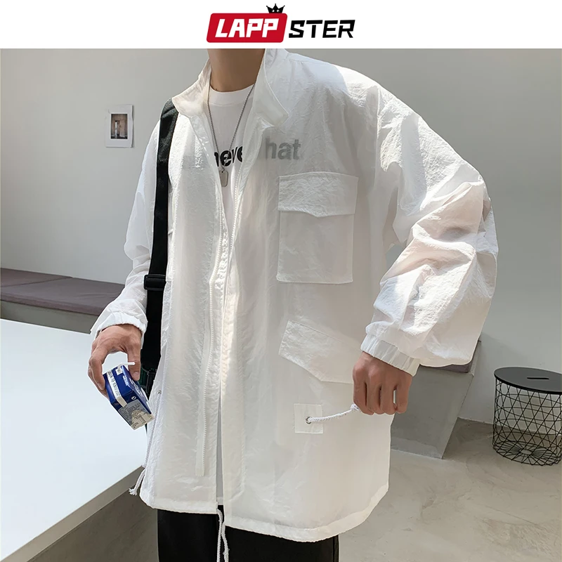 

LAPPSTER Japanese Streetwear Pockets Varsity Jacket Thin Sunscreen Y2k Korean Fashions Windbreaker Jacket Harajuku Jackets Coats