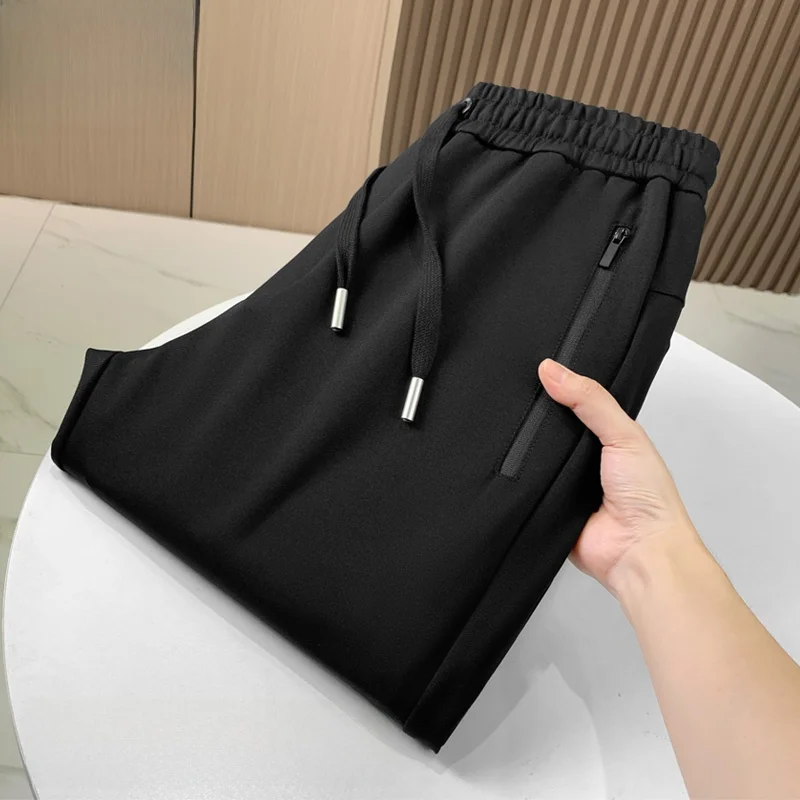 

Мужские повседневные спортивные брюки премиум-класса, утепленные, с защитой от пыли, прямого кроя, осенне-весенние, новые, свободного кроя, в городском стиле