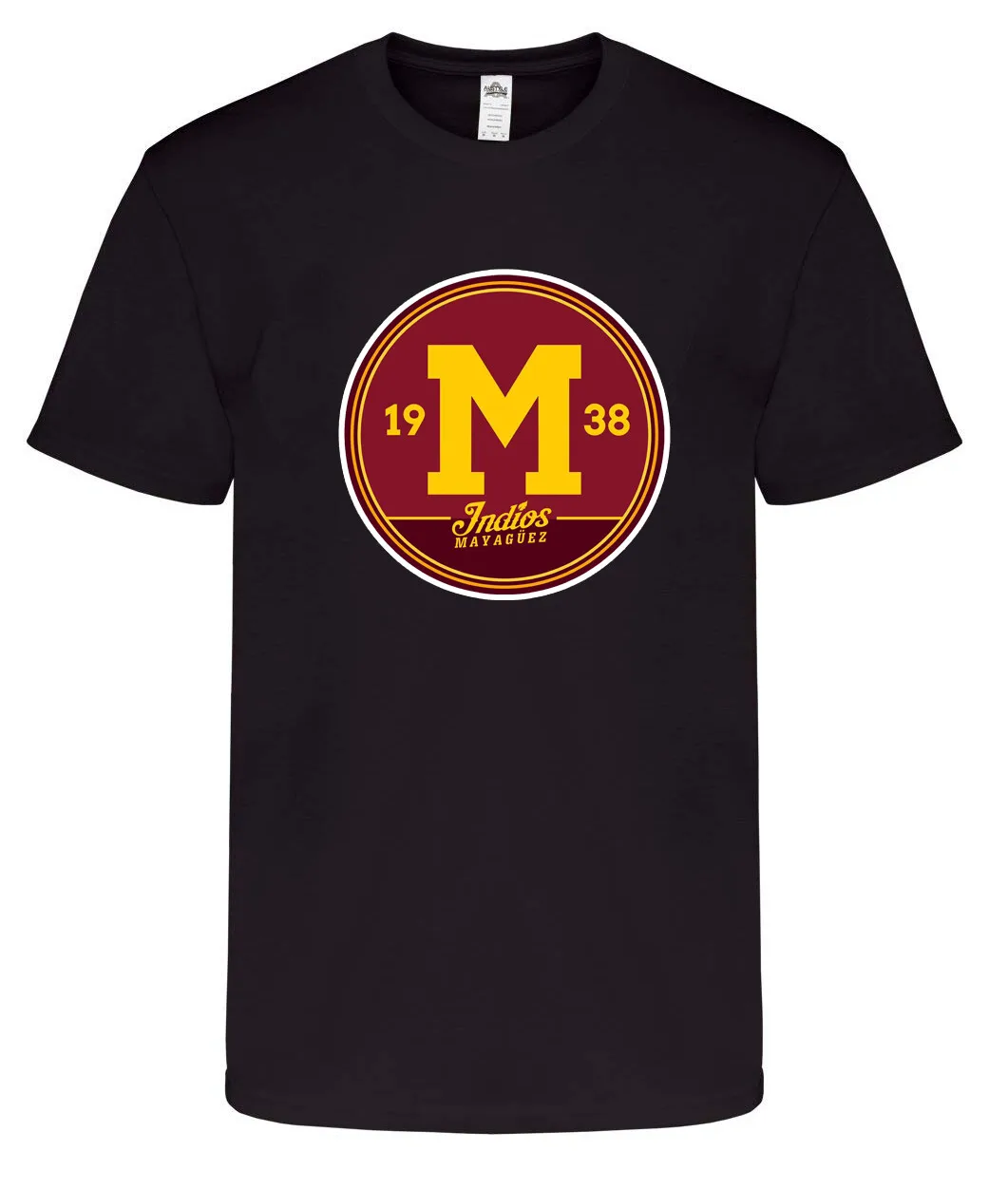 Indios de Mayagüez Puerto Rico Baseball Men's T-shirt Crew Neck 100% Cotton