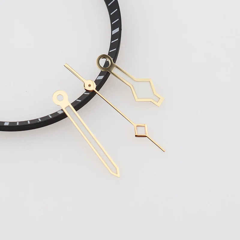 Snowflake Hands NH35 Silver Diver Hand Set Pointer Green Lume Needles for Seiko Mod NH35/NH36 Automatic Movement Mens Watches