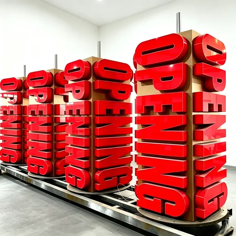 Manufacturer Customized LED Advertising Light Box Board Columnar Signage
