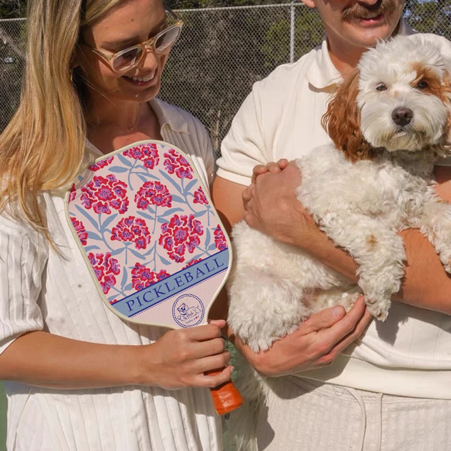 

Pickleball Set Thermoformed T700 Raw Carbon Fiber Pickleball Paddle Surface With Foam Edge Ergonomic Grip Pickleball Bag