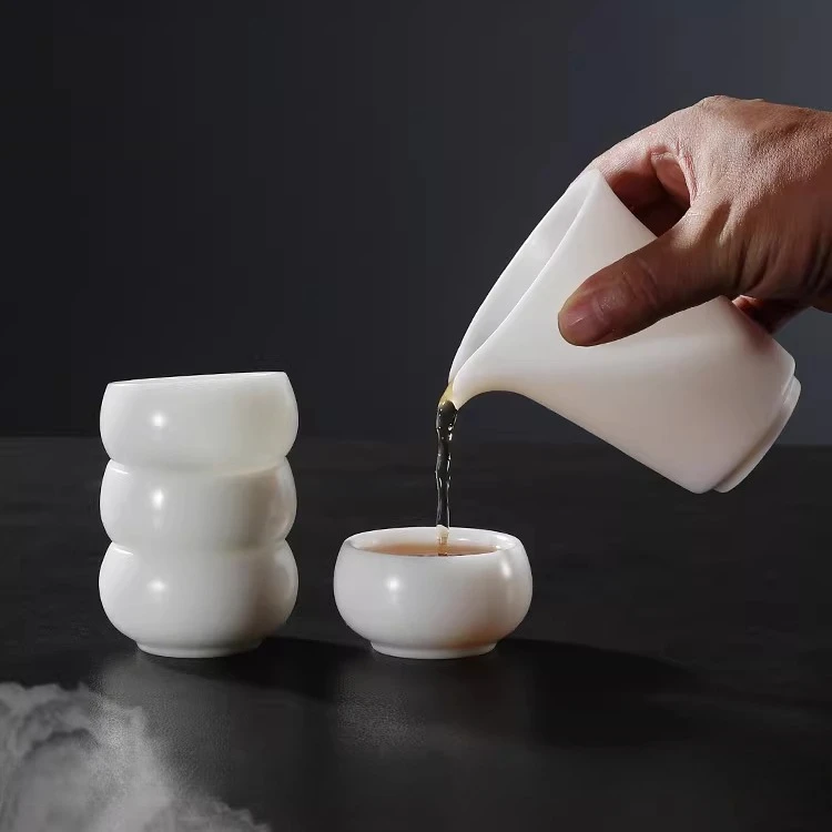 Tea set, teacup, high-end office home cover bowl, teapot can be customized in gift boxes for gifts.