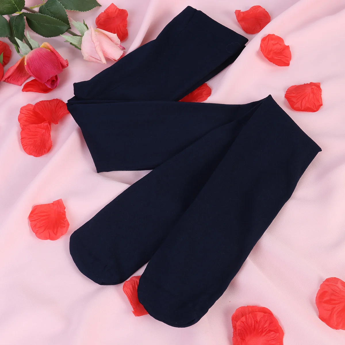 Candy Colors Opaque Footed Socks Slim Pantyhose (Navy Blue) candy color pantyhose