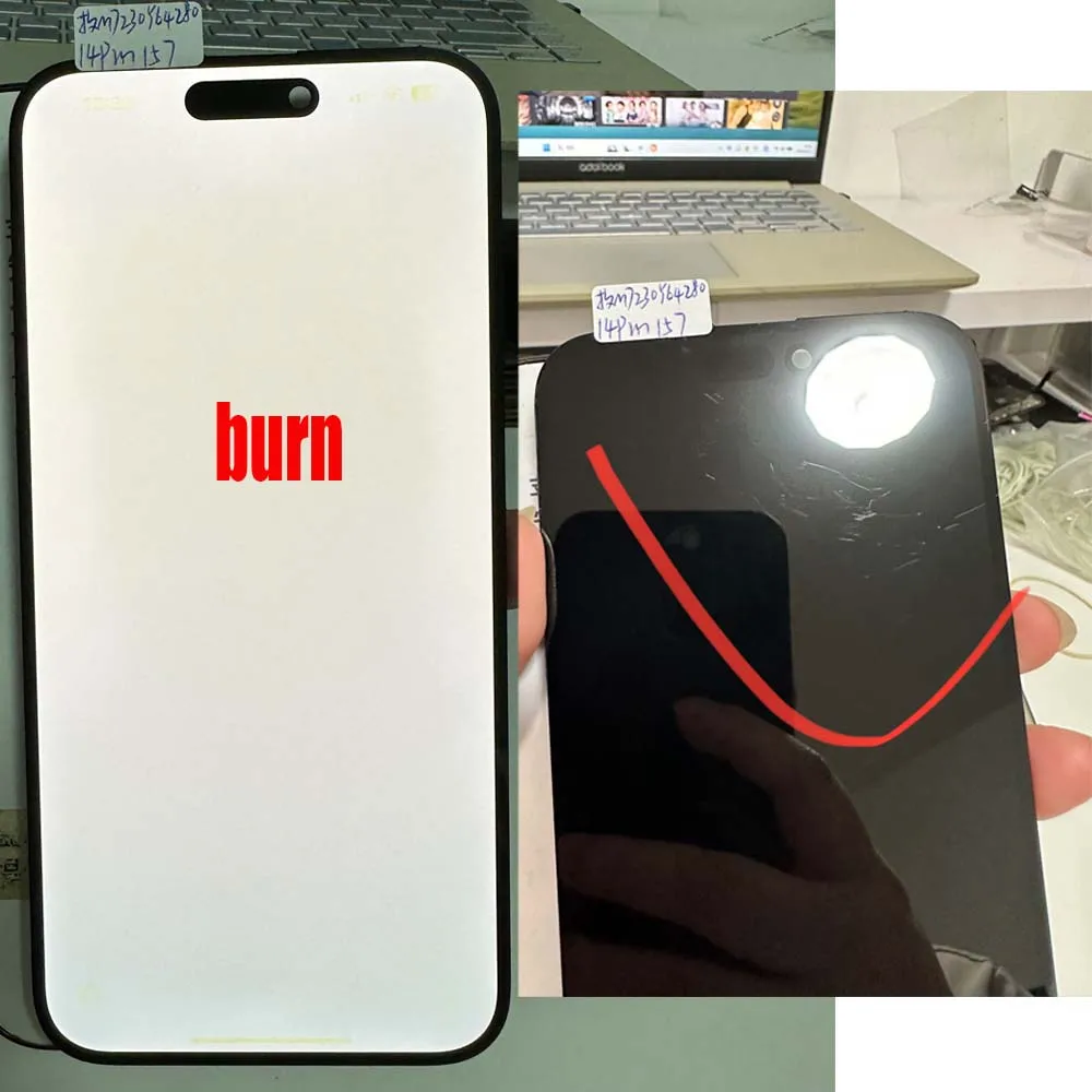 高品質欠陥 iPhone 14 Pro Max LCD ディスプレイ画面の交換 iPhone