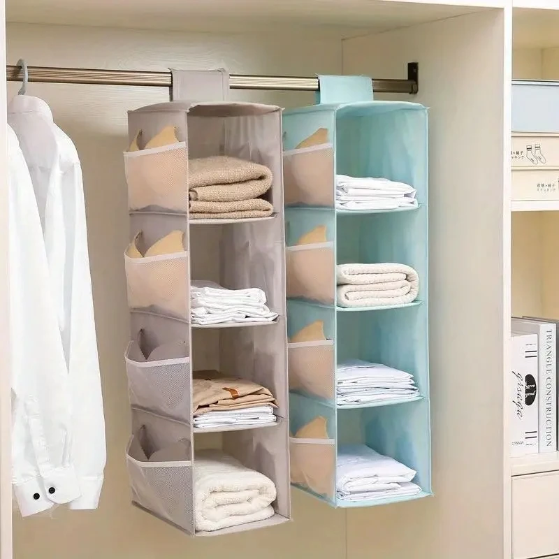 Hängende Kleidung Aufbewahrungstasche Hängende Kleiderschrank Organizer Tasche Multifunktionale Haushalt mehrschichtige faltbare hängende Aufbewahrungstasche