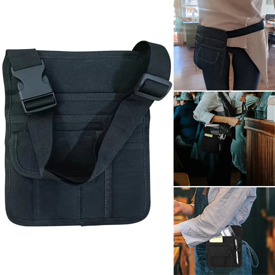 1Pc Multifunctional Tool Storage Waist Bag with Adjustable Length, Restaurant Order-Taking Waist Bag, Waiter Belt Tool Storage Belt Ws00442