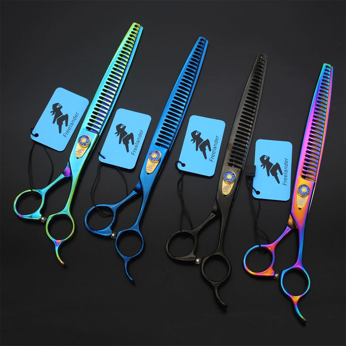 

Dog Grooming Scissors Professional 9" Japan 440C Colorful Pet Thinning Scissors Puppy Shears Pet Chunker Scissors Dropshipping