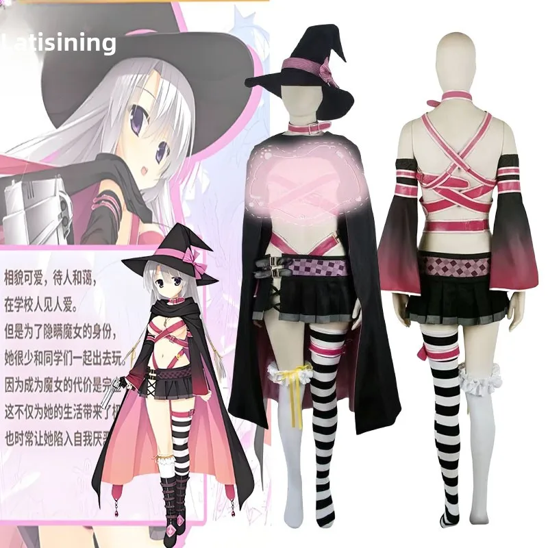 Anime Sabbat of the Witch Cosplay Ayachi Nene Costume Comic Convention Halloween Carnival Clothes Cloak Hat Socks Props Full Set