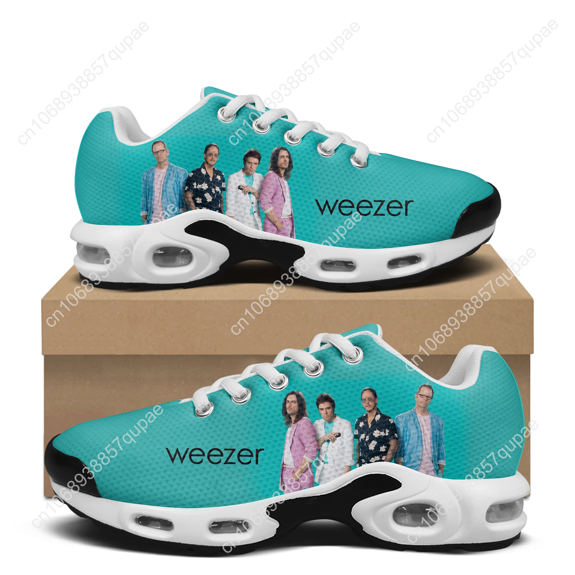 Weezer Air Cushion Sneakers Pop Rock Band Mens Womens Teenager Lightweight Sports shoes High Quality Custom Leisure Mesh Sneaker