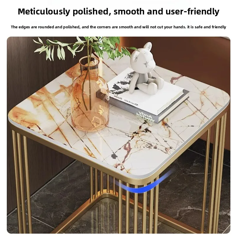 Lato pochi lastre di roccia nordica tavolino quadrato soggiorno divano armadietto laterale comodino tavolino rimovibile