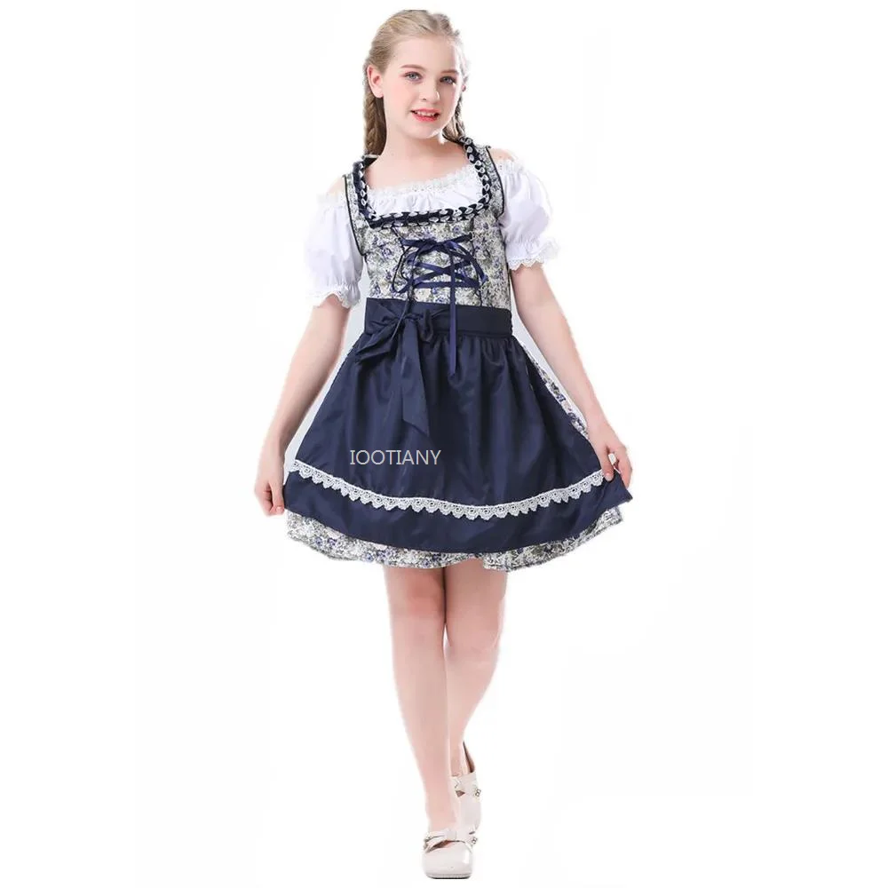 Children's Oktoberfest Costume June 1st Children's Day Dancewear German Bavarian Ethnic Dresses Kids Beer Girl Cospaly Dress