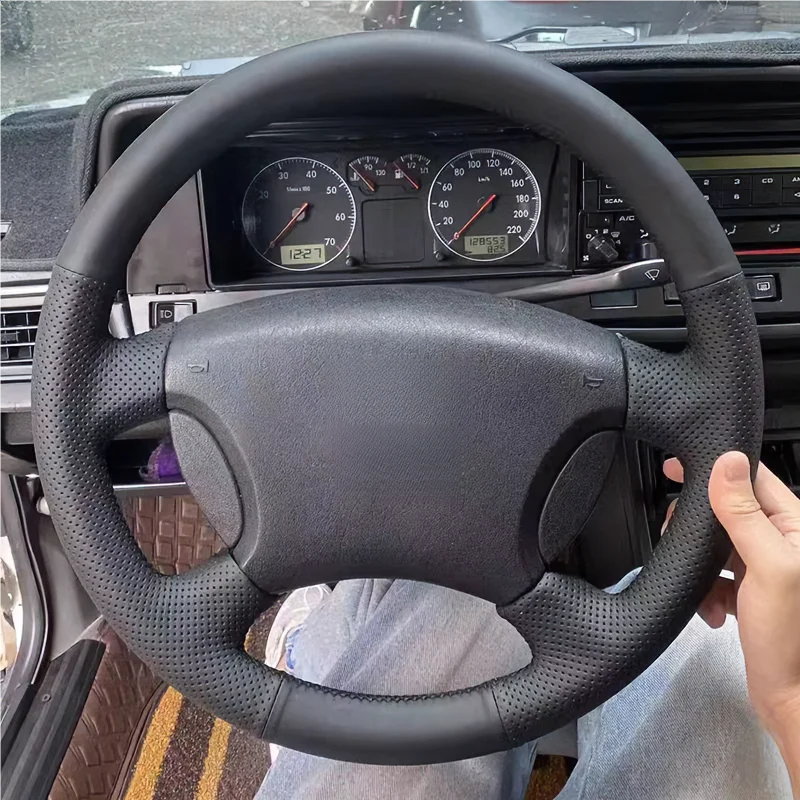 For Old model 2004 Volkswagen Santana dedicated hand-stitched steering wheel cover anti-slip and wear-resistant special cover