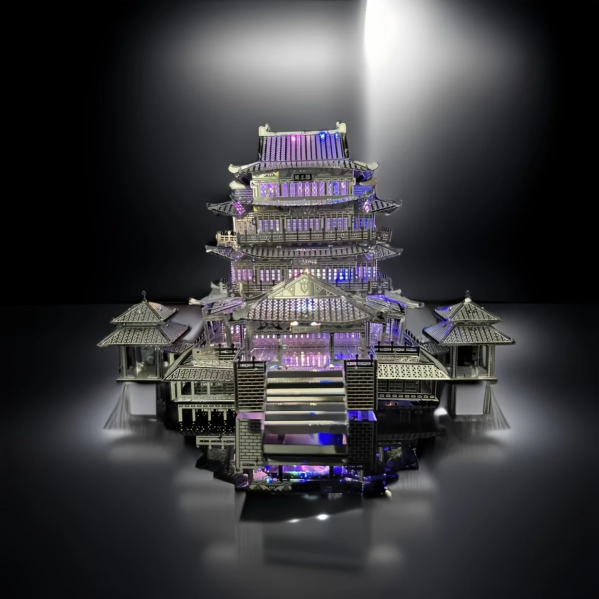 No-Glue Metal Puzzle Assembly Toy Castle Model 3D Three-Dimensional Game Puzzle Creative Toy Ancient Architecture House Model