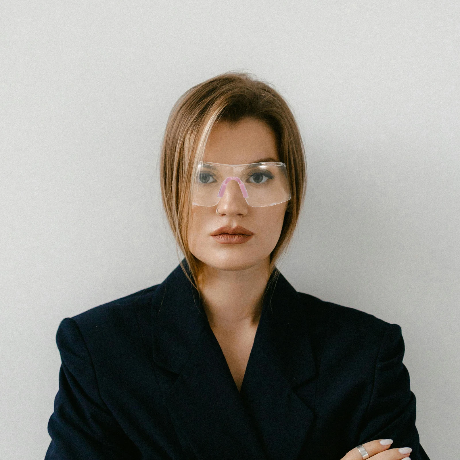 

Windproof Safety Glasses Anti-Fog Motorcycle Riding Goggles Transparent Dustproof Protective Eyewear For Construction Industrial