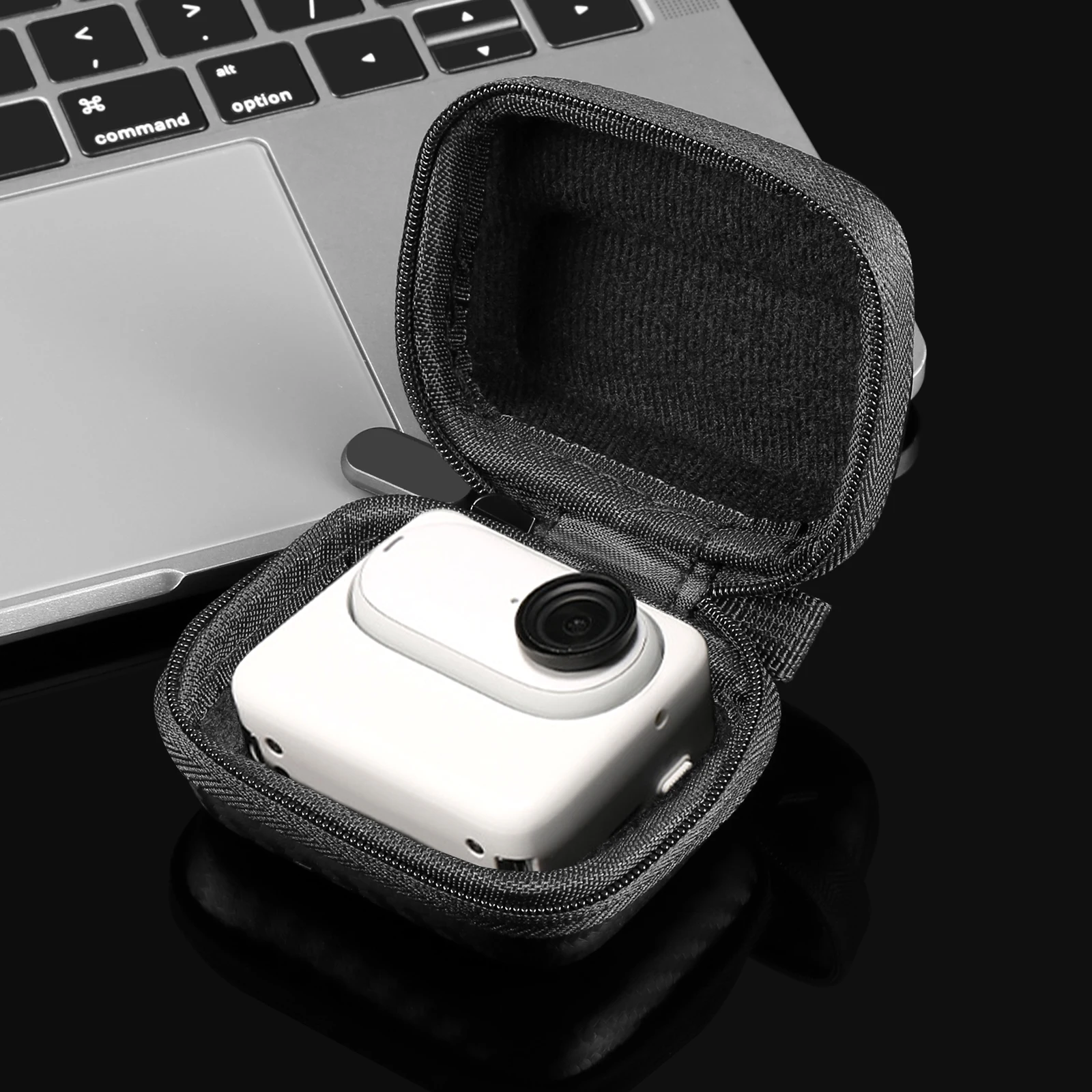 PULUZ Hülle für Insta360 GO 3 / GO 3S Mini-Körpertasche, tragbare Kohlefaser-EVA-Aufbewahrungstasche, Zubehör