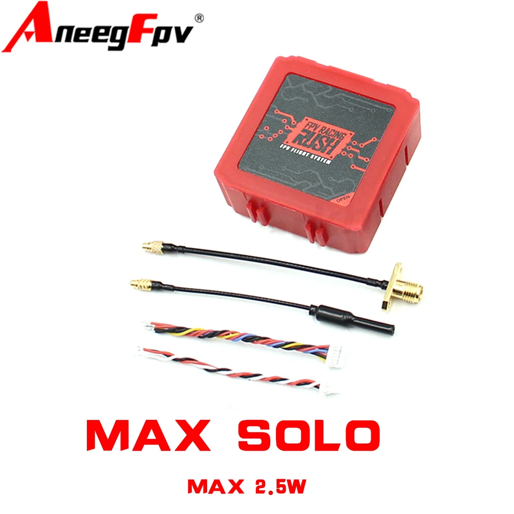 جهاز إرسال فيديو RUSH TANK MAX SOLO 5.8 جيجا هرتز 2.5 وات عالي الطاقة 48CH VTX مع غلاف CNC لطائرات بدون طيار RC FPV طويلة المدى ذات الأجنحة الثابتة DIY #1
