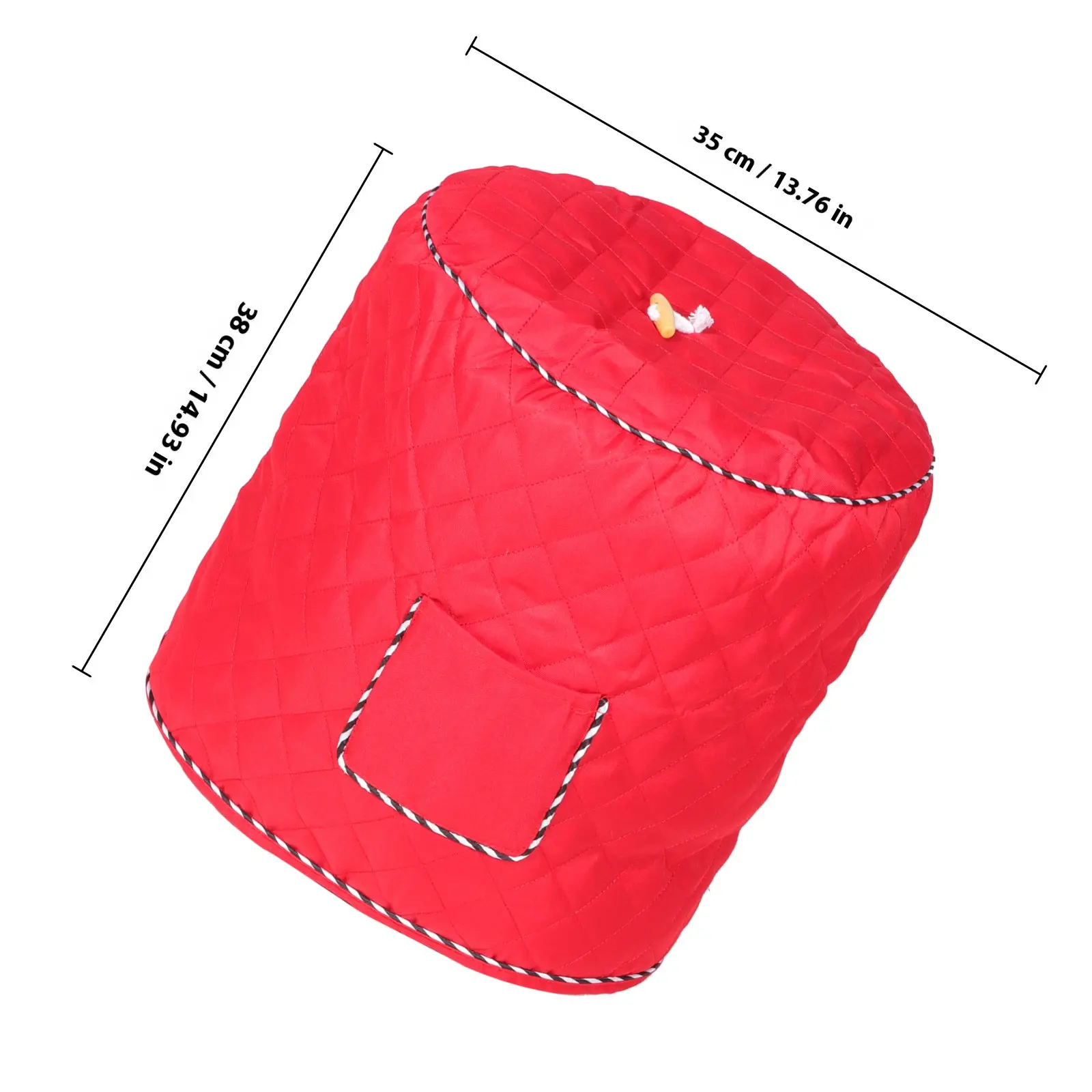 Electric Pressure Cooker Dust Cover Red Protective Kitchen Cover with Pocket Design Fits 8Qt Small Appliance Storage