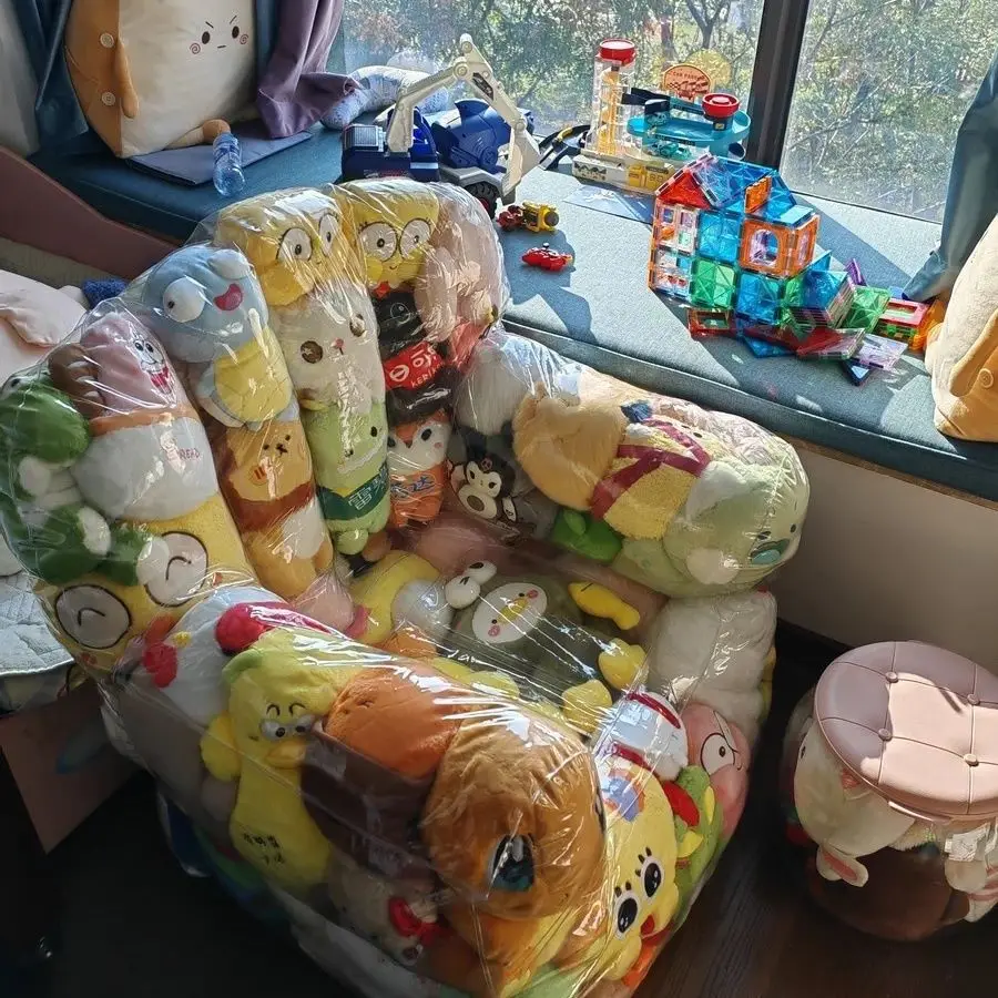 Inflatable photography transparent doll props soft sofa chair doll single Internet celebrity storage outdoor