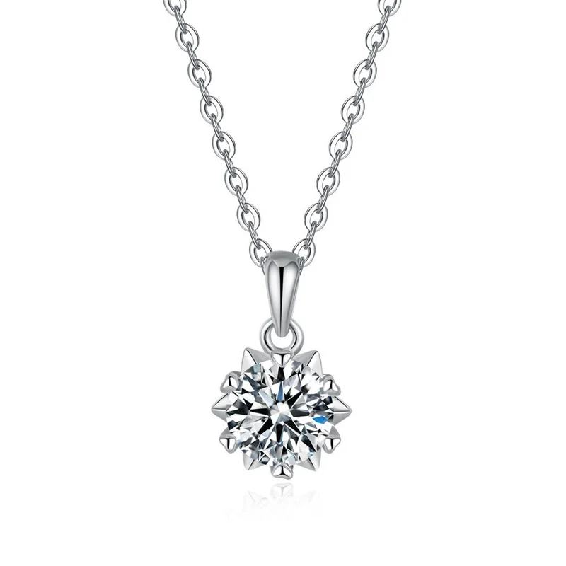 

ZFSILVER модные модные классические s925 серебро муассанит дизайн 2CT звезда ожерелья для подвесок женские аксессуары ювелирные изделия подарок KJ016