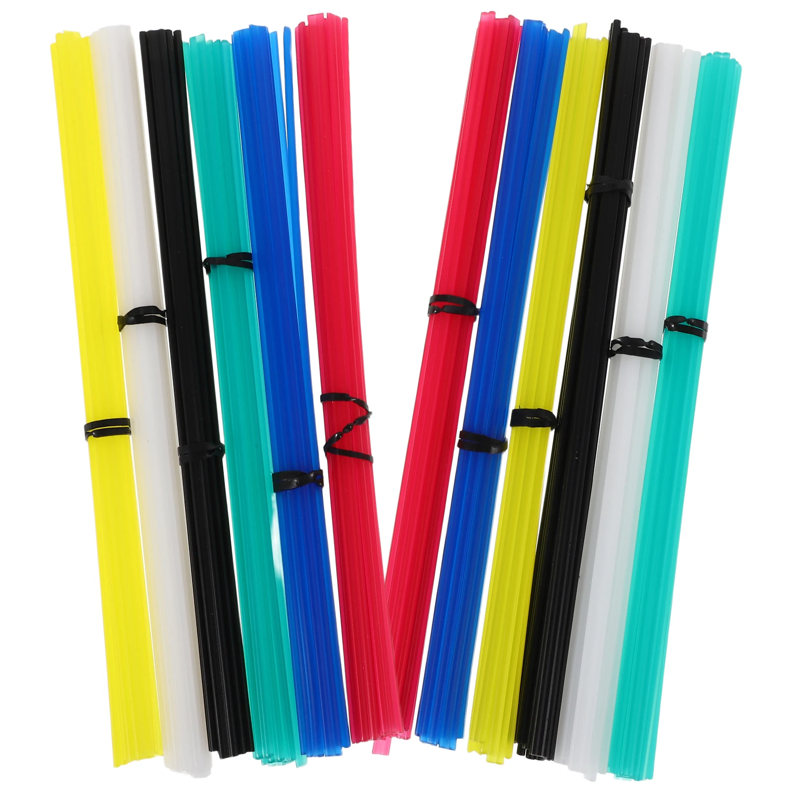 120pcs Plastic Welding Rods Car Bumper Repair Pp Flat Ribbon Welder Strips Automotive Repair Tools Kit For Auto Kayak