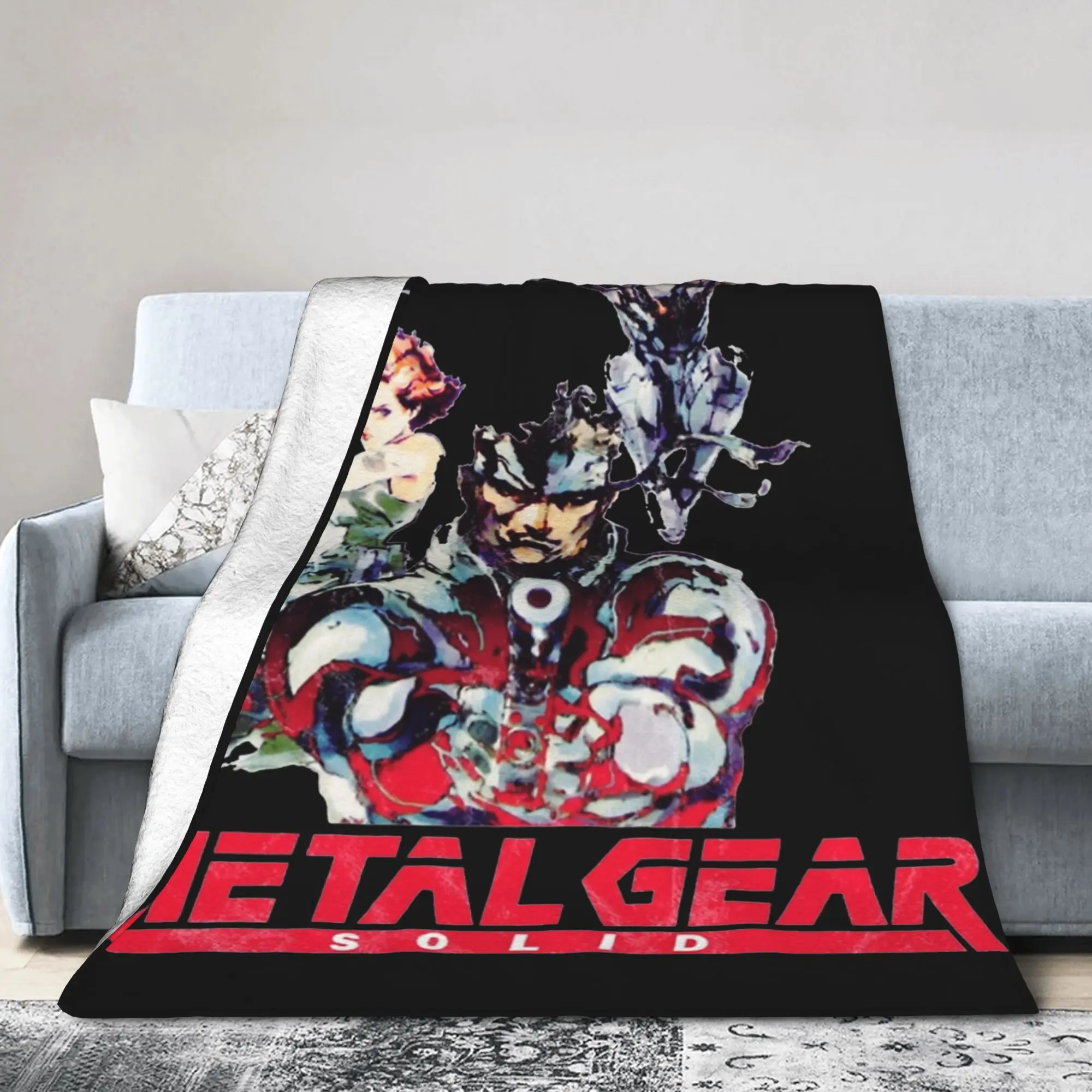 Metal Gear Solid Blanket Cover MGS Games Fleece Throw Blanket Summer Air Conditioning Portable Soft Warm Bedspread