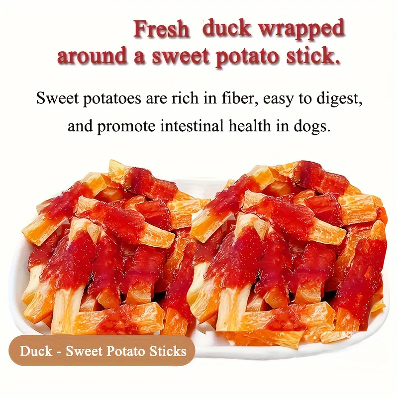 200g/400g (7.05oz/14.1oz) Dog Treats For Small, Medium, & Large Dog - Duck Sweet Potato, Healthy, Easily Digestible,