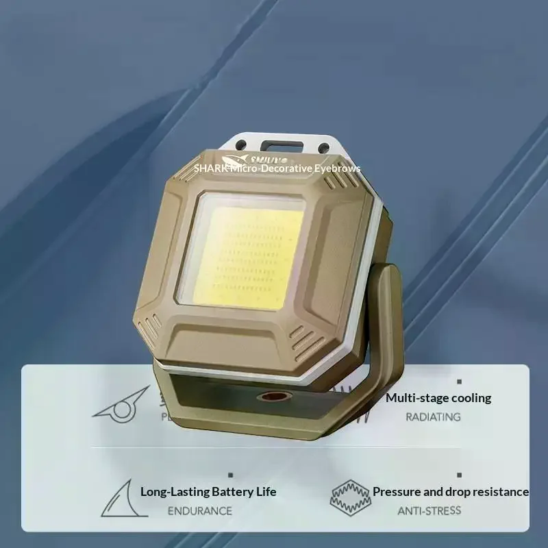 1Pcs Rechargeable LED Work Light Waterproof Inspection Lamp With Magnetic Base For Car Repair Emergency & Workshop Use