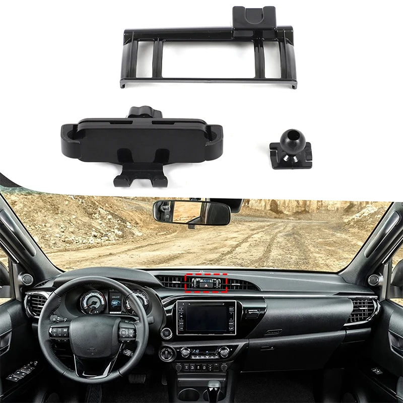 

For Toyota Hilux 2017-2023 ABS Car central control air outlet mobile phone holder interior accessories