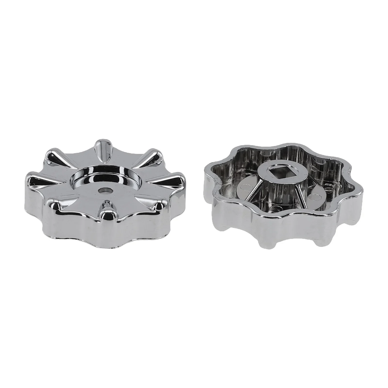 2pcs Knob Handles Square Mounting Port Wheel Handle 13mm Height 50mm Overall Dia For Air Conditioner Knob Manifold Gauges