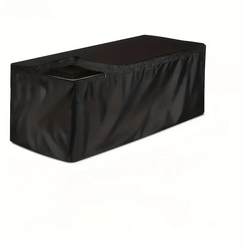 Deck Box Cover Heavy Duty Outdoor Storage Box Cover All Weather Patio Storage Bench Chest Cover Black Garden Deck Box Protector