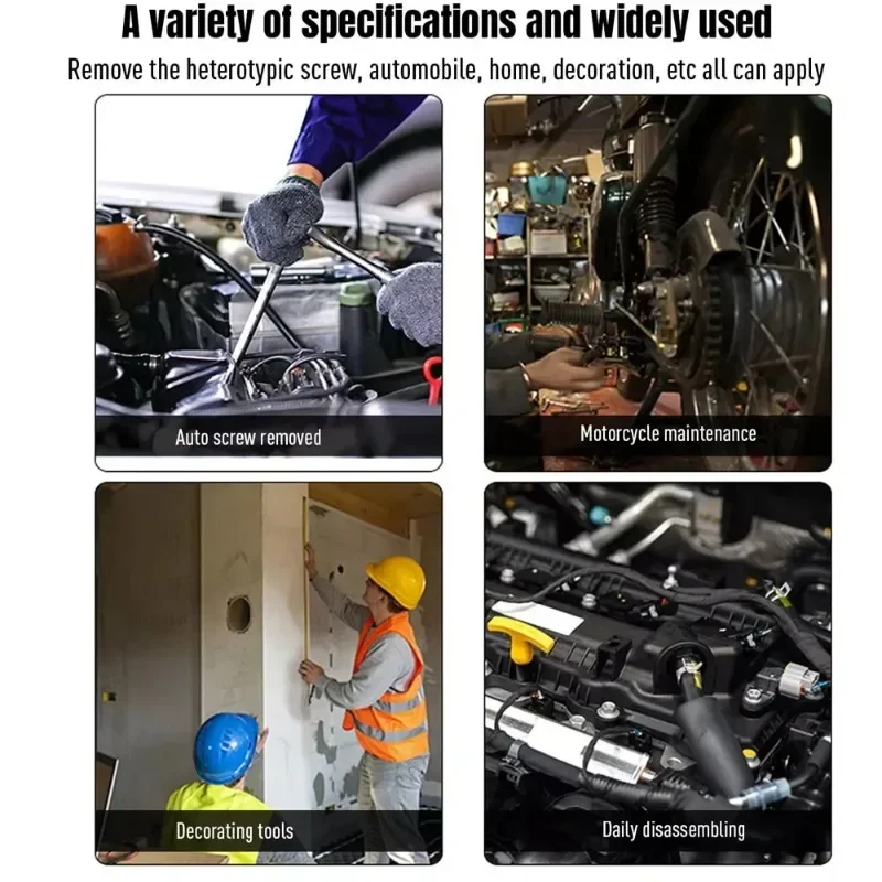 Professional 34pcs Bit Socket & E-type Star Socket Set 1/4" 3/8" 1/2" Drive Male Female Bits Handheld Tool with Case