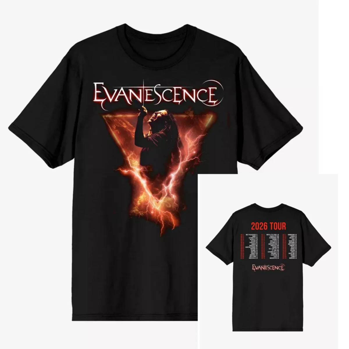 Group Photo Logo Itin Evanescence Band T-Shirt Cotton Graphic Tee Men Women Summer Streetwear