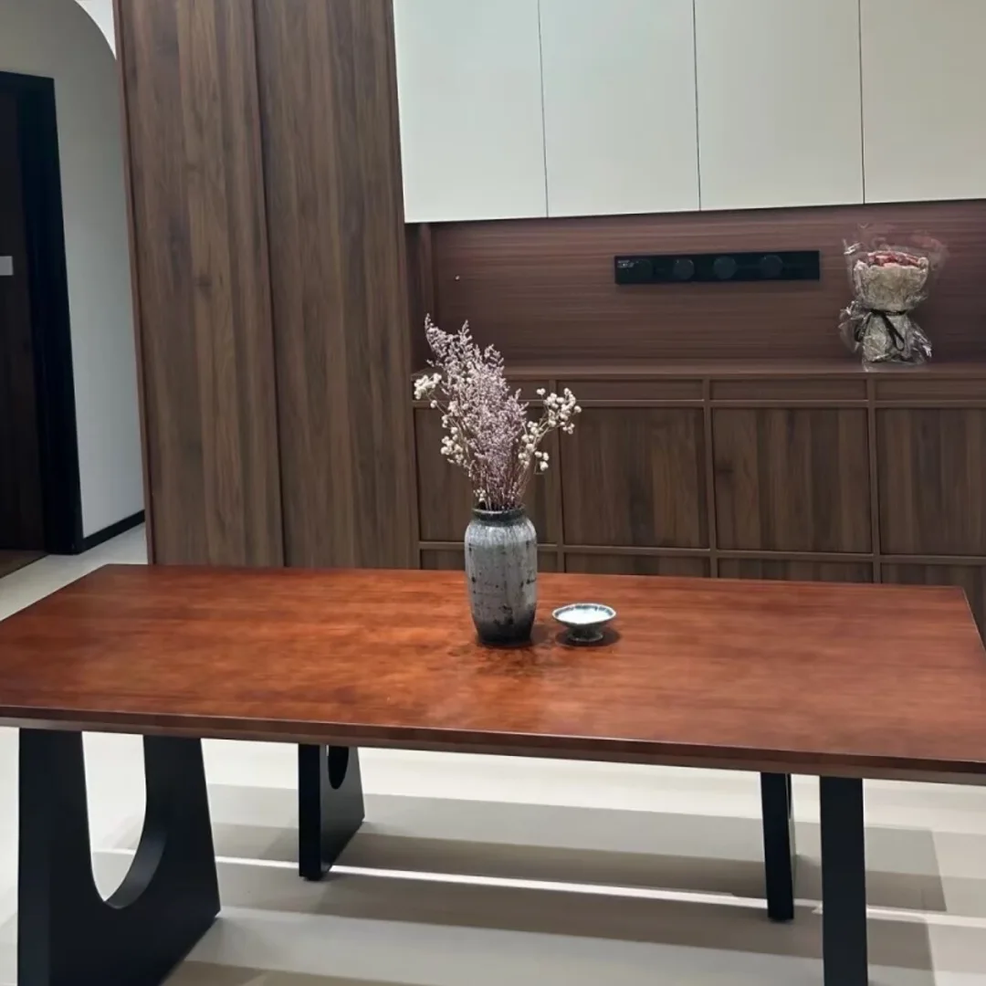 Customized long table, simple desk, household living room dining table, rectangular computer table, medieval French table