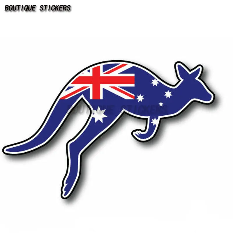 

Kangaroo Australian Flag Car Sticker Waterproof Polyethylene Decal Car Motorcycle Truck RV Off road Vehicle External Accessories
