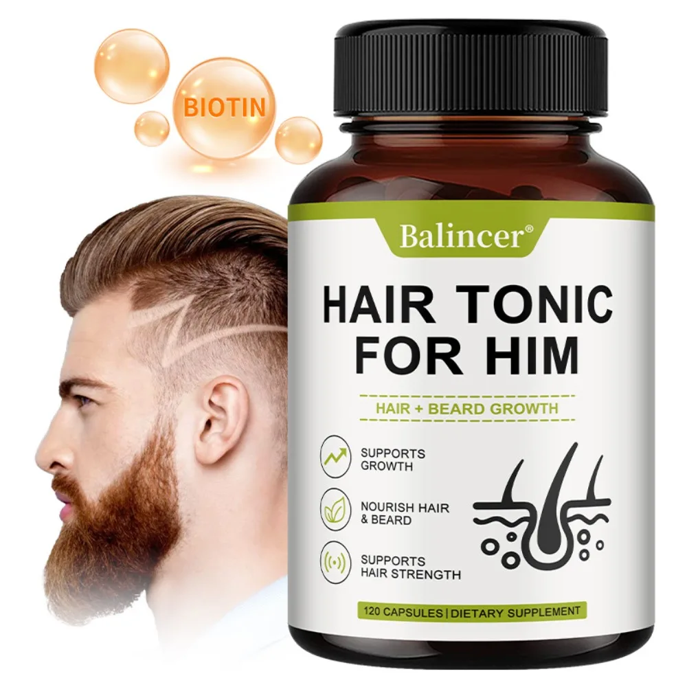 Biotin Hyaluronic Acid & Zinc Capsules Hair Skin and Nail Nutrition Support, Promote Men Health