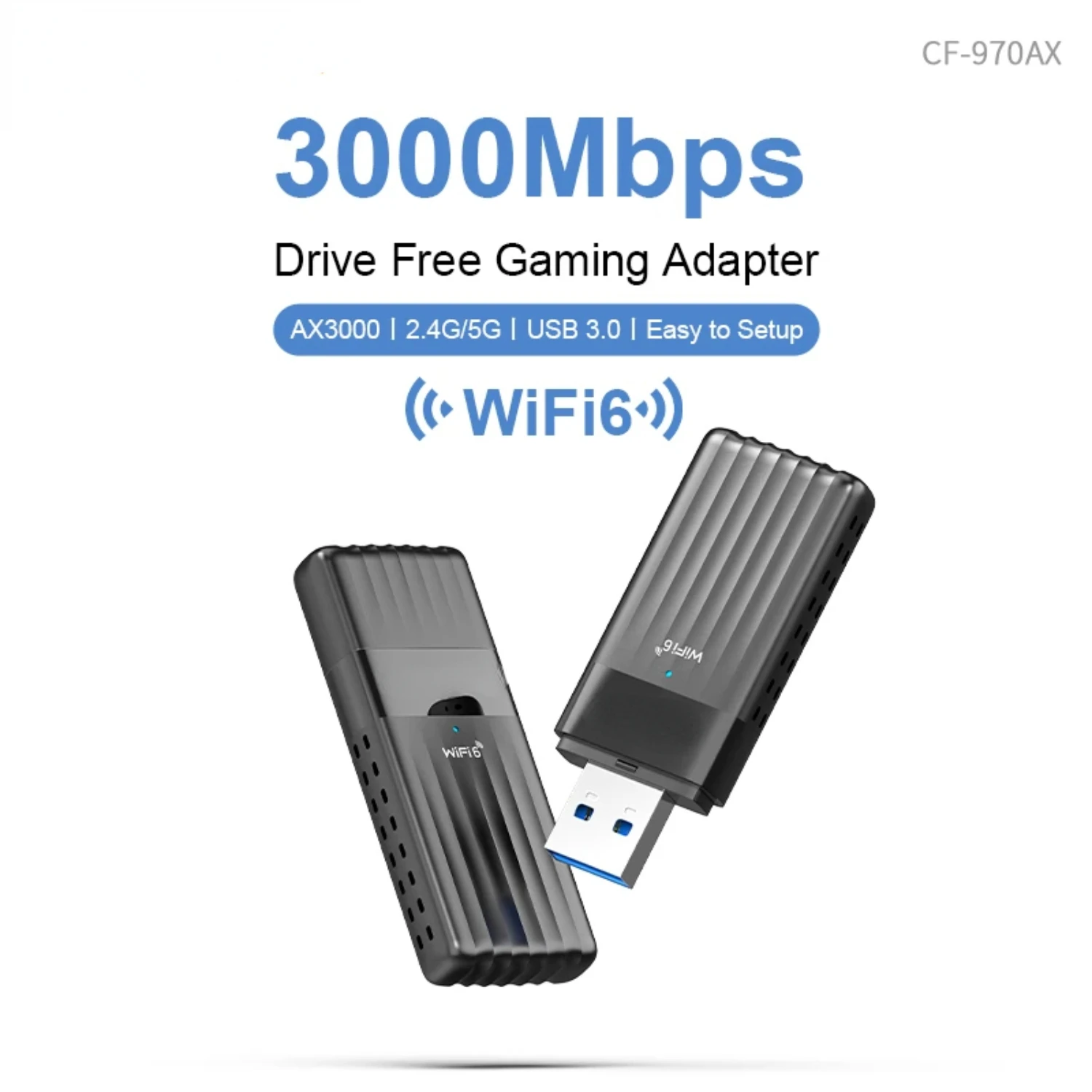 Wifi6 Usb Wifi Adapter 5 Ghz 8832CU Dual Band Network Card USB3.0 3000Mbps WPA3 Driver Free Win10/11 Desktops Pc Wifi Antenna