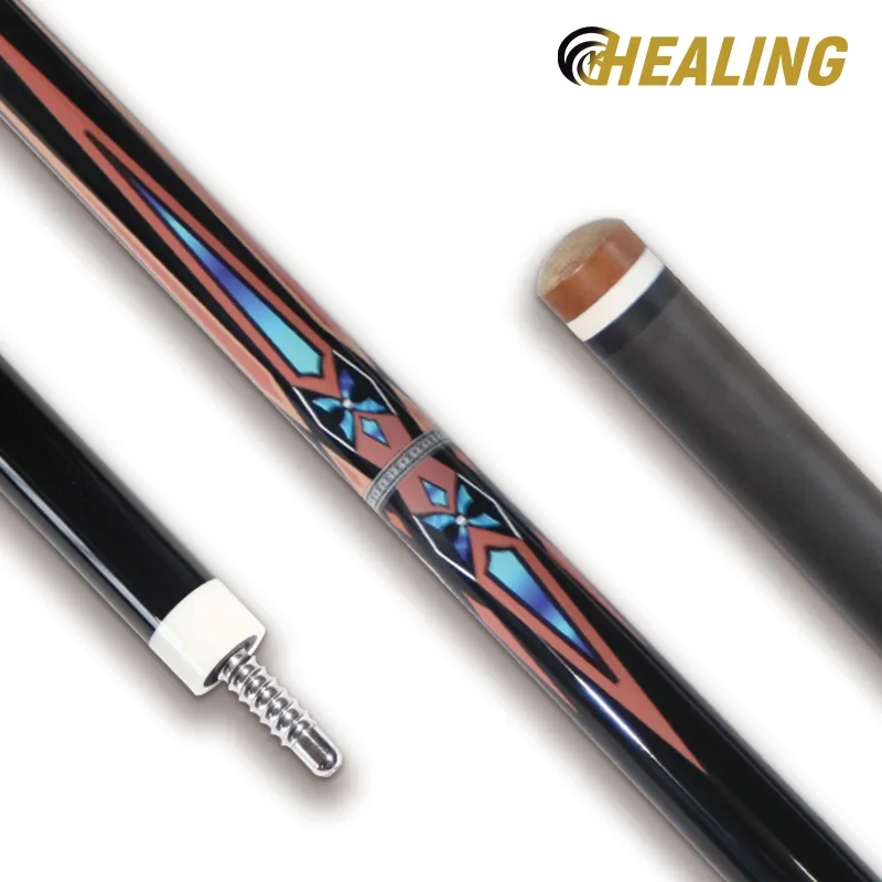 OKHEALING-Carbon Fiber Billiards Club Rod, Premium Rod, The Club Head Diameter is 14mm, 1/2 Break, Portable Pool Cue