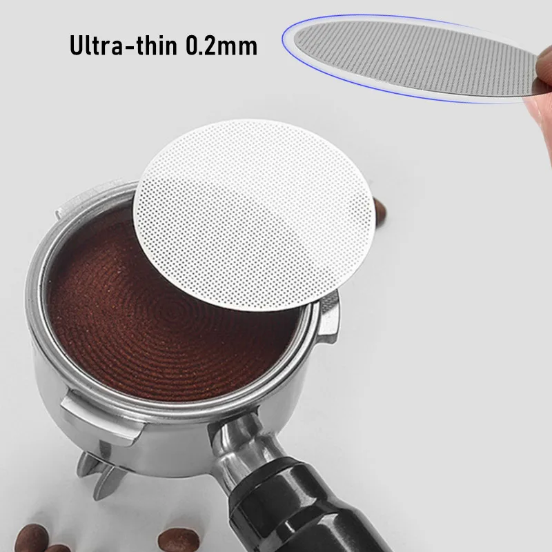 5/10pcs Ultra-thin 0.2mm Espresso Puck Screen 51mm 53.5mm 58.5mm Stainless Steel Coffee Filter Screen for Portafilter Reusable