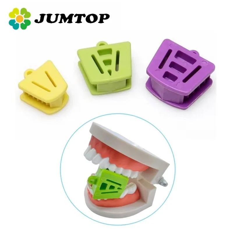 JUMTOP 3Pcs Dental Mouth Opener Silicone Occlusal Pad S/M/L Teeth Prop Bite Block Rubber Opener Retractor Dentistry Material