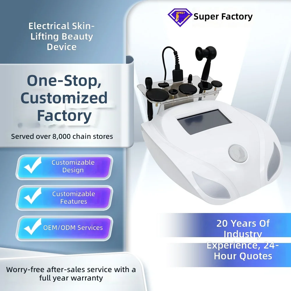Multi-Function Facial Beauty Device for Wrinkle Reduction, Acne Treatment & Skin Tightening, Anti-Aging RF LED Therapy Tool