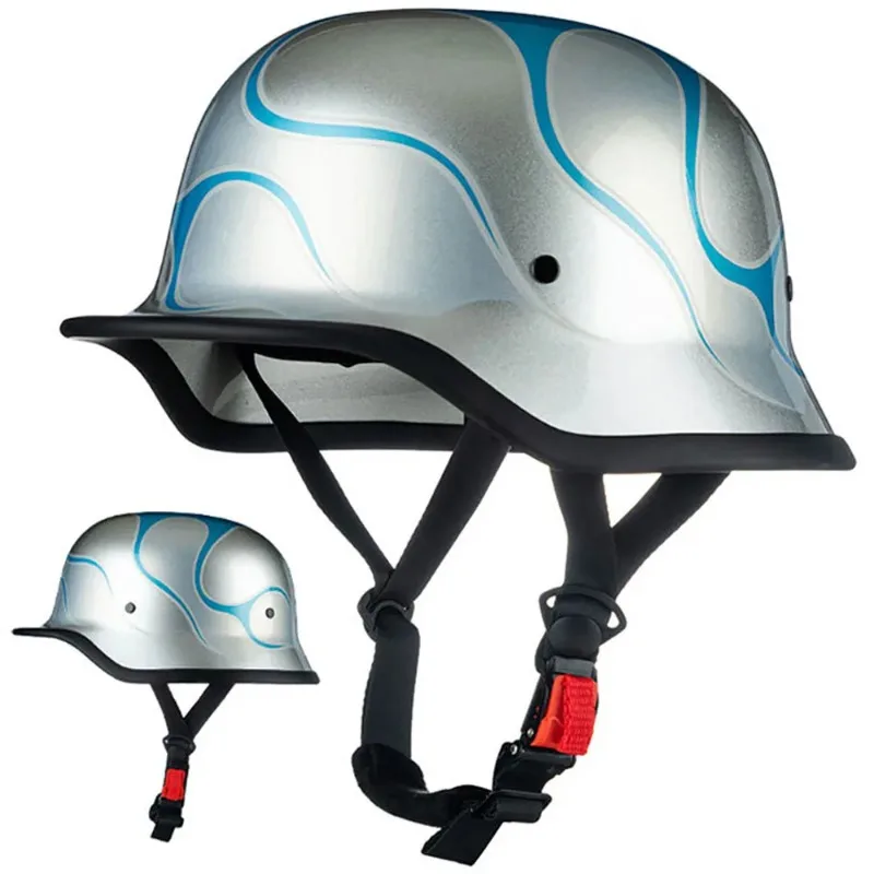 دراجة نارية النمط الألماني مغرفة خوذة الرجعية نصف خوذة الصيف المبحرة دراجة كهربائية خوذة DOT المعتمدة للرجال والنساء #5