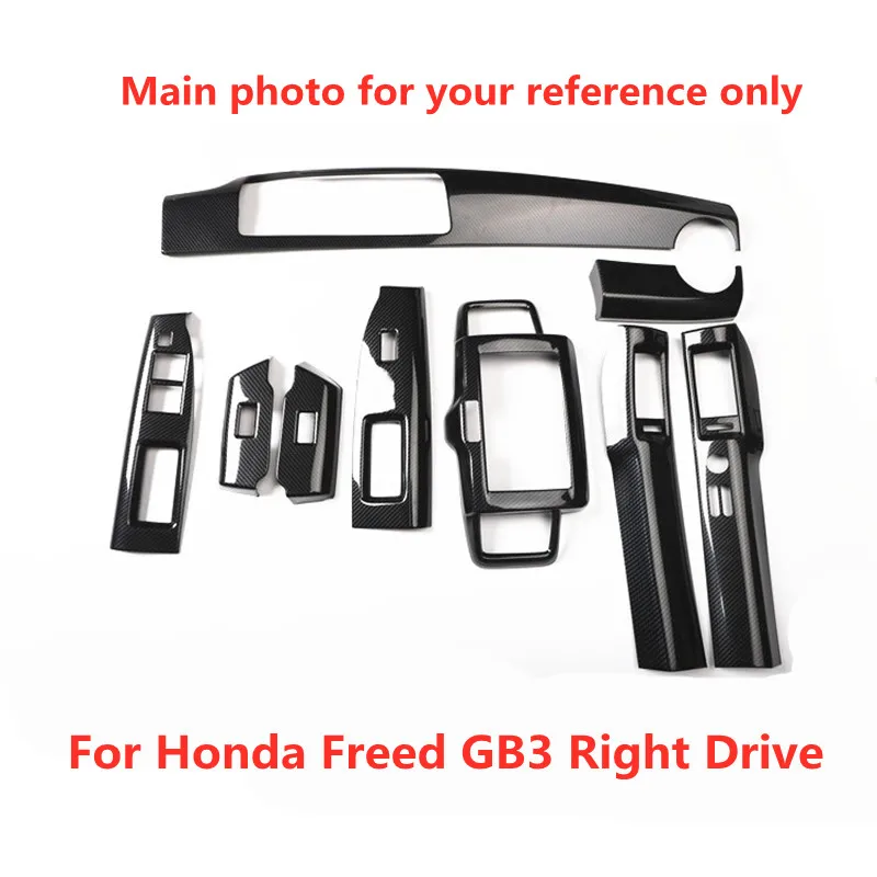 

Carbon Fiber Printed for Right Drive Honda Freed GB3 Interior Dash Center Console Window Control Gear Panel Sticker Cover