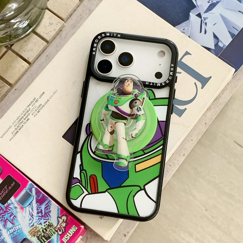 ديزني توي ستوري ثلاثية الأبعاد وودي الطنانة حامل قبضة مغناطيسي Magsafe شحن لاسلكي جراب هاتف آيفون 17 16 15 14 13 برو ماكس غطاء #2