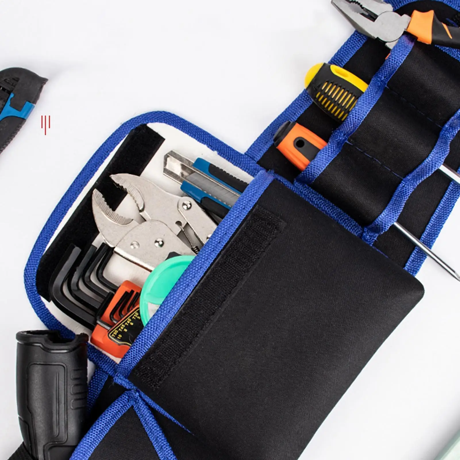 

Поясная сумка для инструментов из оксфорда, регулируемый органайзер, износостойкий держатель для инструментов, пояс для электриков, плотников, строителей