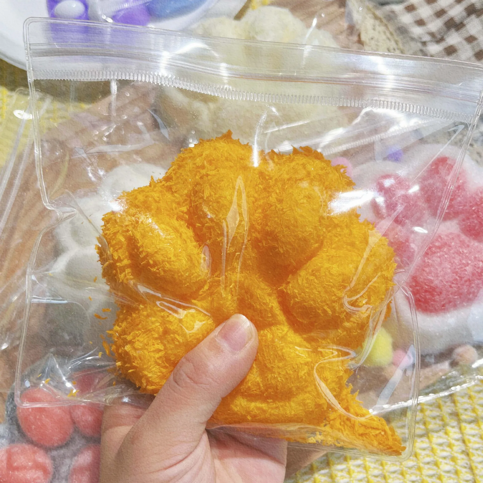 Taba Squshy Kawaii 12cm Thickened Large Flocked Coconut Paste Fried Cat's Claw Pink Feet Squeeze Fidget Kids Toy Holiday Gift