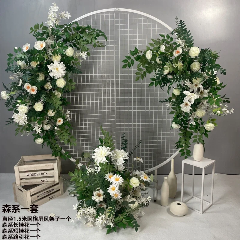 Wedding Iron Art Circle Arch Frame Party Balloon Background Single Rod Arch Outdoor Lawn Wedding Order Wedding Feast Flower Gate