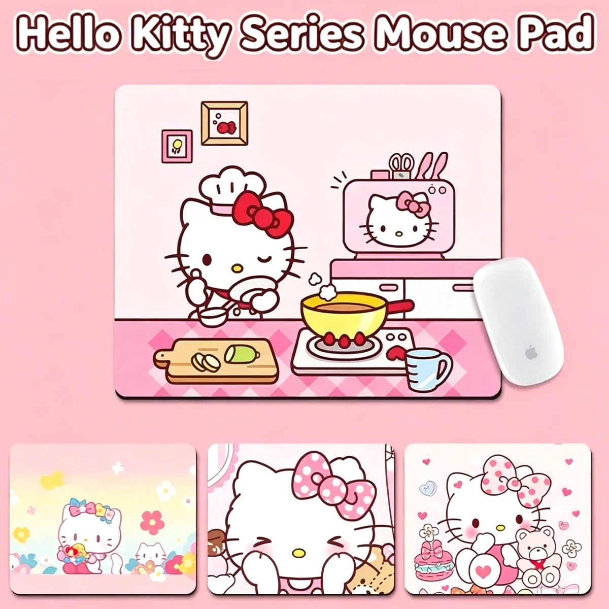 Sanrio Mouse Mat, Cute Cartoon Non-Slip Rubber Desk Pad, Washable and Non-Fading Printed Gaming Mouse Pad